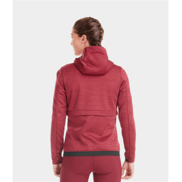Felpa con zip equitazione Horse Pilot donna Tempest Rosso scuro