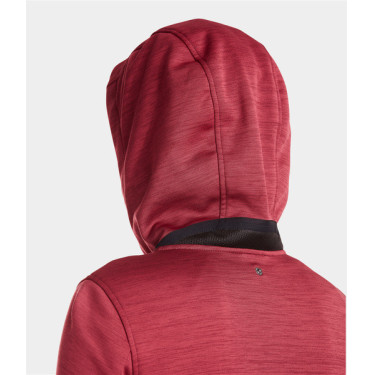 Felpa con zip equitazione Horse Pilot donna Tempest Rosso scuro