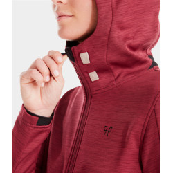 Felpa con zip equitazione Horse Pilot donna Tempest Rosso scuro
