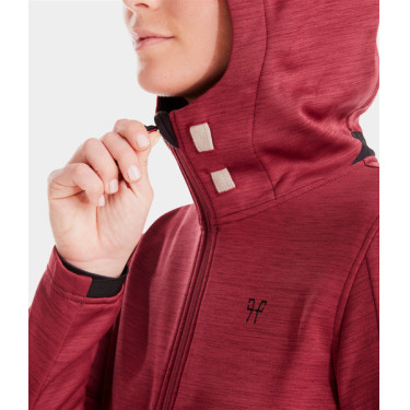 Felpa con zip equitazione Horse Pilot donna Tempest Rosso scuro