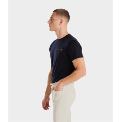 T-shirt da equitazione Horse Pilot in lana merino da uomo Notte scura Nero