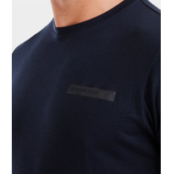 T-shirt da equitazione Horse Pilot in lana merino da uomo Notte scura Nero