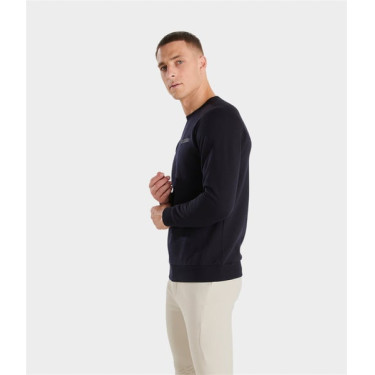 Felpa da equitazione Horse Pilot in lana Merino da uomo Notte scura Nero