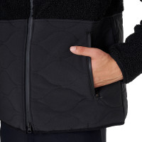 Giacca impermeabile da uomo con inserti in tessuto Teddy Equestro Nero