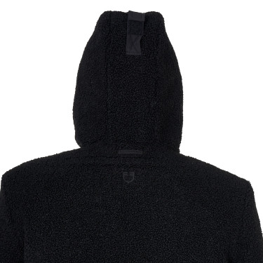 Giacca impermeabile da uomo con inserti in tessuto Teddy Equestro Nero