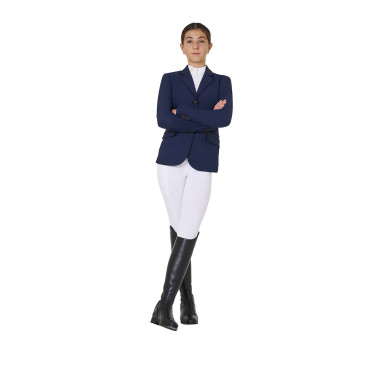 Giacca da concorso Equestro da bambina in tessuto tecnico Blazer marine Blu marino