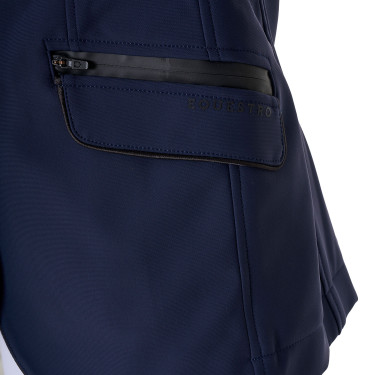 Giacca da concorso Equestro da bambina in tessuto tecnico Blazer marine Blu marino