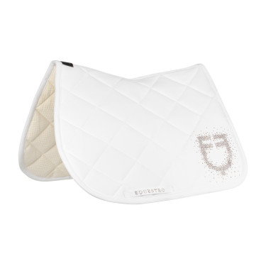 Sottosella da salto con logo in strass Equestro Bianco
