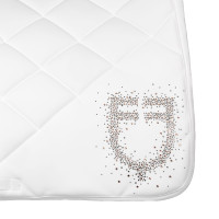 Tappeto da salto con logo in strass Equestro Bianco