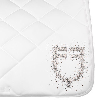 Tappeto da salto con logo in strass Equestro Bianco