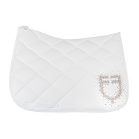 Sottosella da addestramento Equestro con logo in strass Bianco