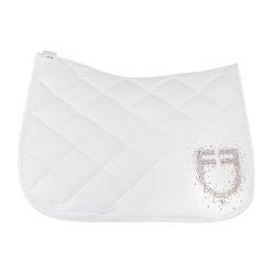 Sottosella da addestramento Equestro con logo in strass Bianco