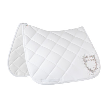 Sottosella da addestramento Equestro con logo in strass Bianco
