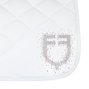 Sottosella da addestramento Equestro con logo in strass Bianco