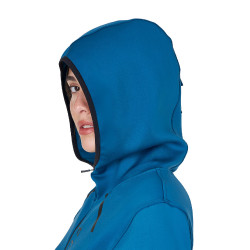 Felpa tecnica da donna in jersey con cerniera Equestro Blu corallo
