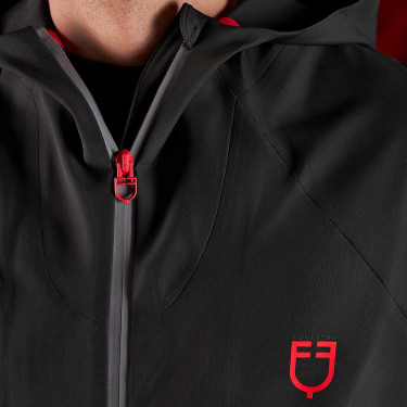 Felpa tecnica con cappuccio da uomo Equestro Ridertechnology Nero Felpa tecnica con cappuccio da uomo Equestro Ridertechnology Nero