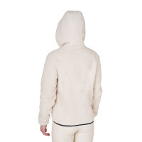 Felpa da donna in pile con tasca Equestro Bianco antico Beige