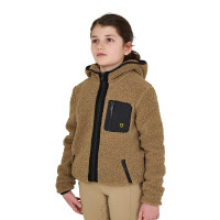 Felpa in pile per bambini con cerniera Equestro Incenso Beige