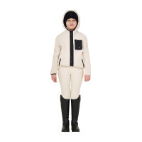 Felpa in pile per bambini con cerniera Equestro Nero