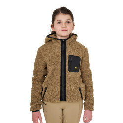 Felpa in pile per bambini con cerniera Equestro Incenso Beige