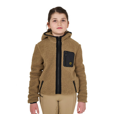 Felpa in pile per bambini con cerniera Equestro Incenso Beige