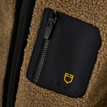 Felpa in pile per bambini con cerniera Equestro Incenso Beige