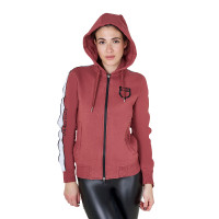 Felpa con cappuccio da donna Equestro con zip Sequoia