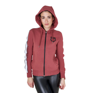 Felpa con cappuccio da donna Equestro con zip Sequoia Felpa con cappuccio da donna Equestro con zip Sequoia