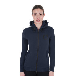 Felpa con cappuccio da donna Equestro con zip Blazer marine Blu marino Felpa con cappuccio da donna Equestro con zip Blazer marine Blu marino