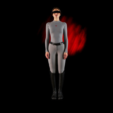 Pantaloni slim fit da donna Equestro Ridertechnology full grip Uccello beffardo Grigio Pantaloni slim fit da donna Equestro Ridertechnology full grip Uccello beffardo Grigio