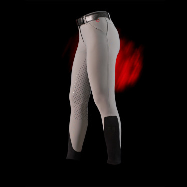 Pantaloni slim fit da donna Equestro Ridertechnology full grip Uccello beffardo Grigio Pantaloni slim fit da donna Equestro Ridertechnology full grip Uccello beffardo Grigio