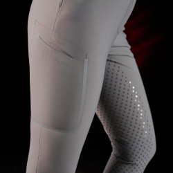 Pantaloni slim fit da donna Equestro Ridertechnology full grip Uccello beffardo Grigio Pantaloni slim fit da donna Equestro Ridertechnology full grip Uccello beffardo Grigio