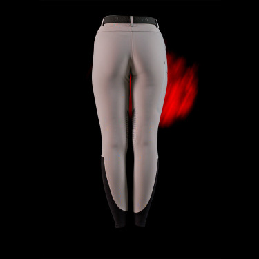Pantaloni slim fit da donna Equestro Ridertechnology con cuciture termosaldate Uccello beffardo Grigio Pantaloni slim fit da donna Equestro Ridertechnology con cuciture termosaldate Uccello beffardo Grigio
