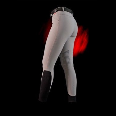 Pantaloni slim fit da donna Equestro Ridertechnology con cuciture termosaldate Uccello beffardo Grigio Pantaloni slim fit da donna Equestro Ridertechnology con cuciture termosaldate Uccello beffardo Grigio