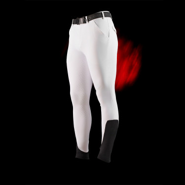 Pantaloni Equestro slim fit uomo Ridertechnology full grip Bianco Pantaloni Equestro slim fit uomo Ridertechnology full grip Bianco