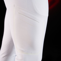 Pantaloni Equestro slim fit uomo Ridertechnology full grip Bianco Pantaloni Equestro slim fit uomo Ridertechnology full grip Bianco
