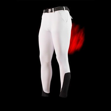 Pantaloni Equestro slim fit da uomo Ridertechnology con cuciture termosaldate Bianco