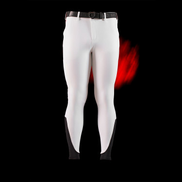 Pantaloni Equestro slim fit da uomo Ridertechnology con cuciture termosaldate Bianco