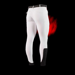 Pantaloni Equestro slim fit da uomo Ridertechnology con cuciture termosaldate Bianco