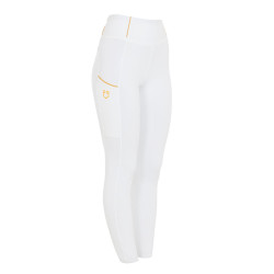 Leggings da donna con fodera in pile Equestro Bianco