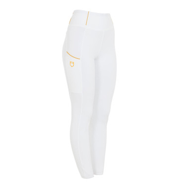 Leggings da donna con fodera in pile Equestro Bianco