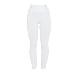 Leggings da donna con fodera in pile Equestro Bianco