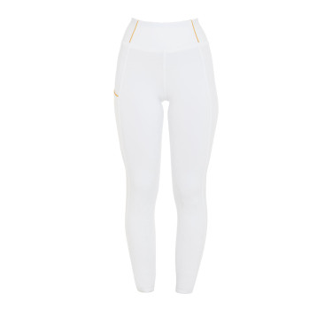 Leggings da donna con fodera in pile Equestro Bianco