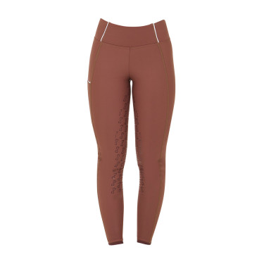 Leggings da donna con fodera in pile Equestro Noce / bianco antico Marrone Leggings da donna con fodera in pile Equestro Noce / bianco antico Marrone