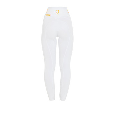 Leggings da donna con fodera in pile Equestro Bianco