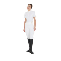 Leggings da donna con fodera in pile Equestro Bianco