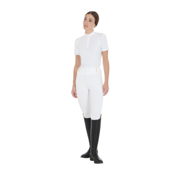 Leggings da donna con fodera in pile Equestro Bianco