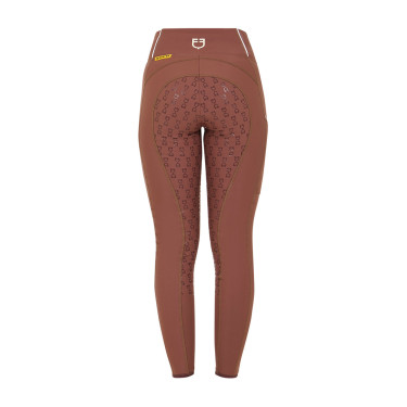 Leggings da donna con fodera in pile Equestro Noce / bianco antico Marrone Leggings da donna con fodera in pile Equestro Noce / bianco antico Marrone