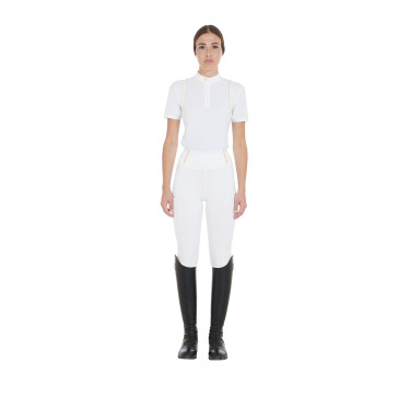 Leggings da donna con fodera in pile Equestro Bianco