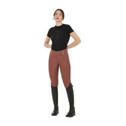 Leggings da donna con fodera in pile Equestro Noce / bianco antico Marrone Leggings da donna con fodera in pile Equestro Noce / bianco antico Marrone